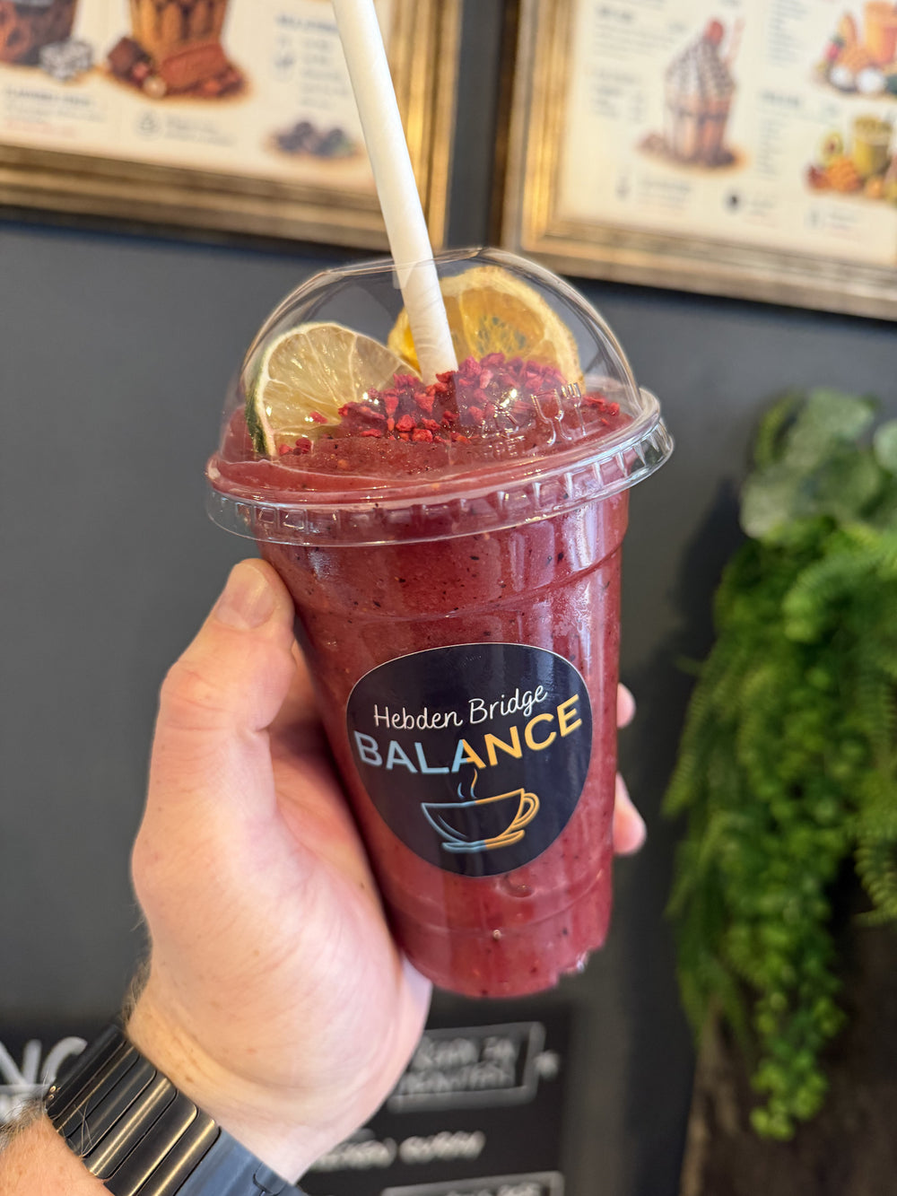 A colourful cold drink at BALANCE