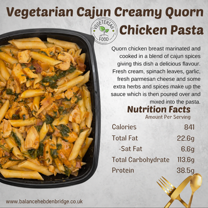 Vegetarian Cajun Creamy Quorn Chicken Pasta — www.balancehebdenbridge.co.uk