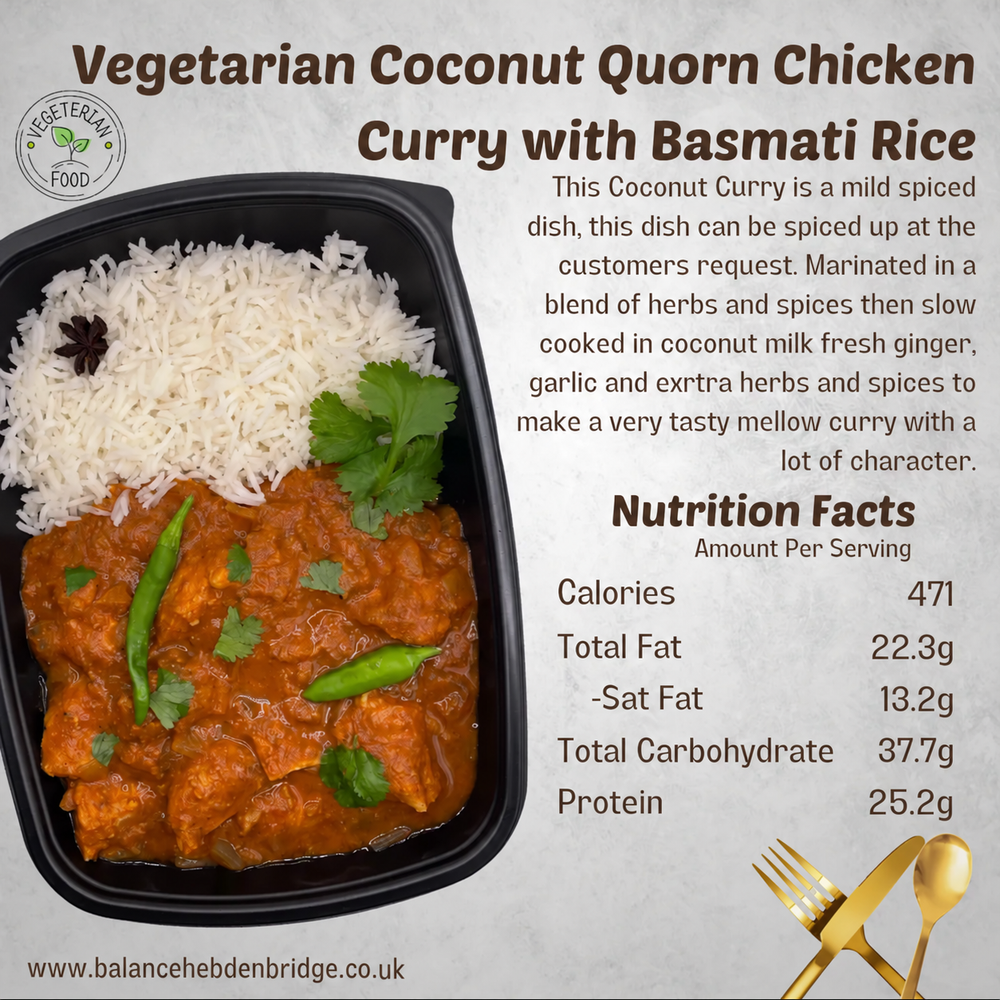 Vegetarian Coconut Quorn Chicken Curry with Fragrant Basmati Rice — www.balancehebdenbridge.co.uk